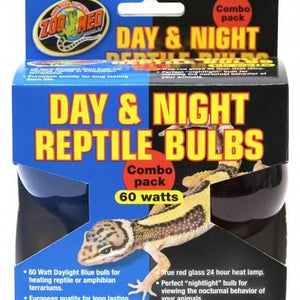 Zoo Med Day & Night Reptile Bulb Combo Pack  60w