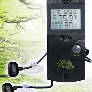 Zilla Digital Thermometer Hygrometer w/Probe